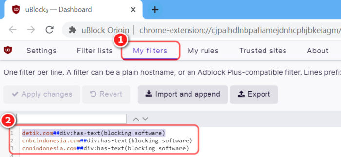 ublock origin my filter