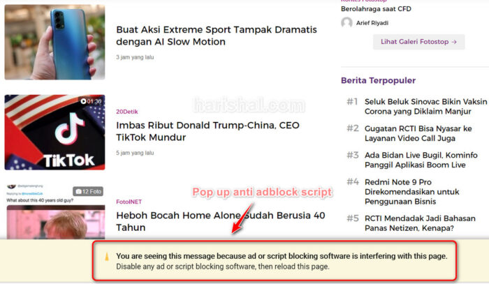 tips menghilangkan anti adblock