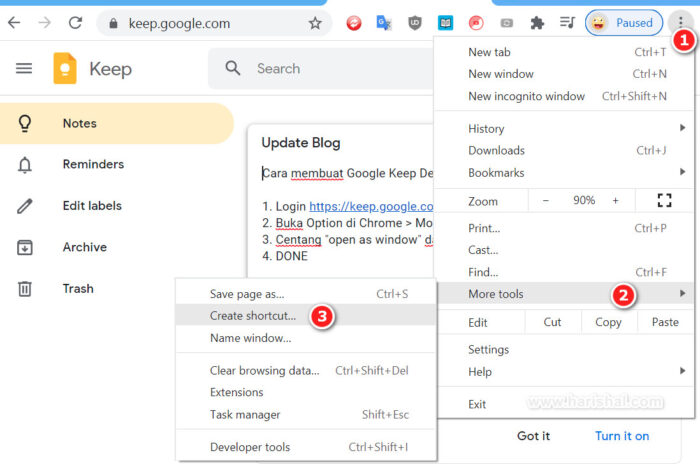 setting opsi chrome