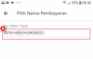 isi nomer objek pajak